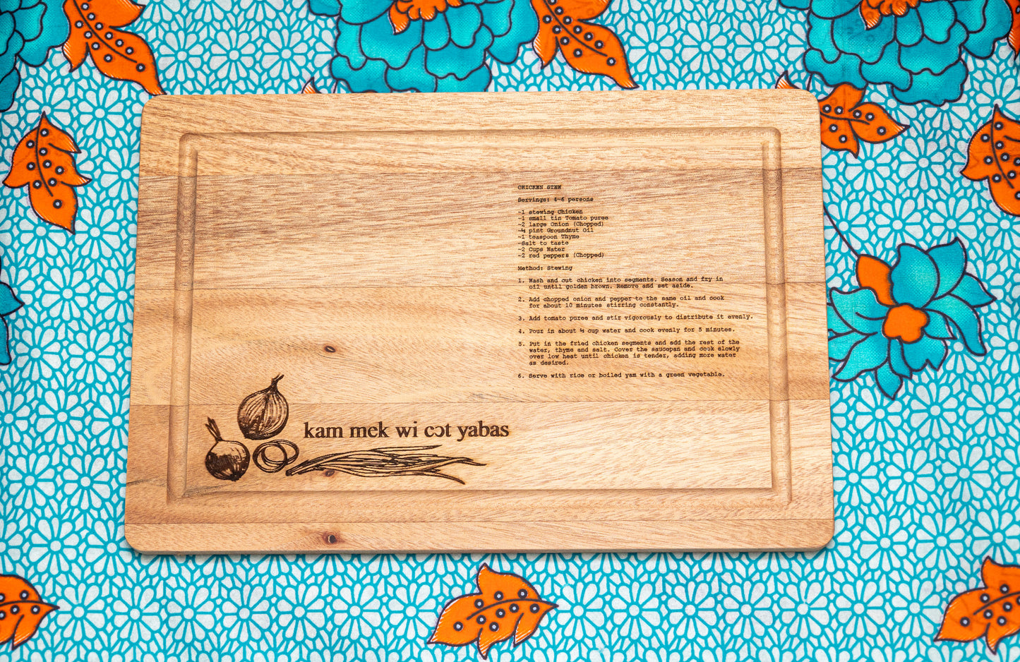 Kam Mek Wi Cͻt Yabas - Cutting Board