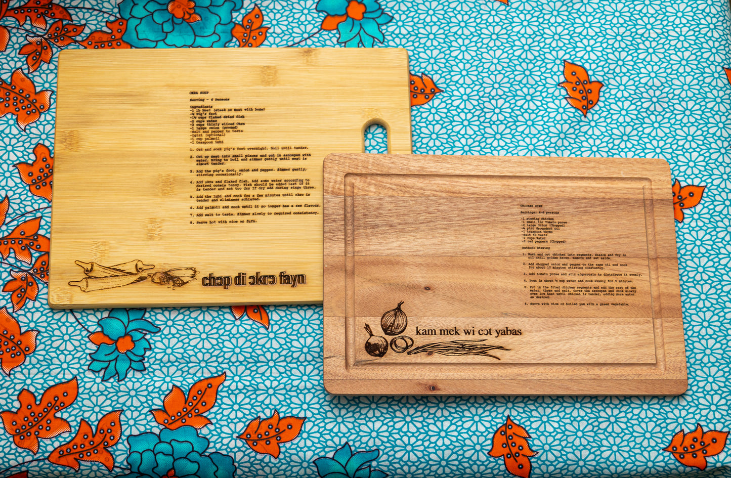 Kam Mek Wi Cͻt Yabas - Cutting Board